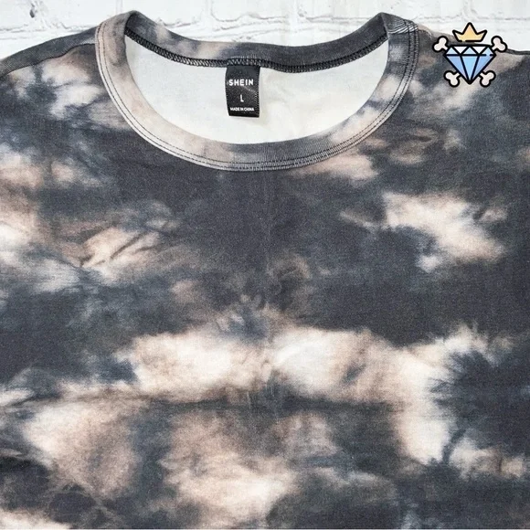 SHEIN MEN FITTED SHORT SLEEVE OMBRÉ TEE SIZE LARGE STREETWEAR LOUNGEWEAR - Picture 4 of 6